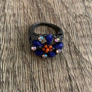 Colorful mixed stone ring